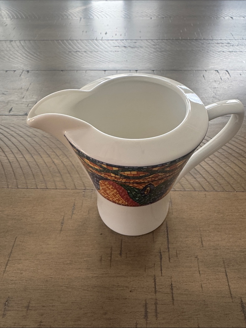 Mikasa São Paulo Creamer with Colorful Mosaic Band